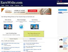 Tablet Screenshot of earnwrite.com